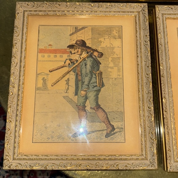 Set of 3 Framed Vintage German French Dutch Painting - Picture 3 of 9